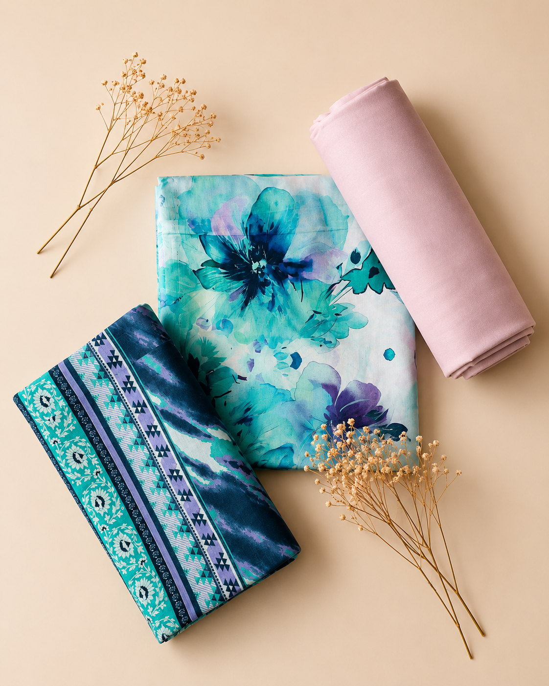 3PC UNSTITCHED P-03
