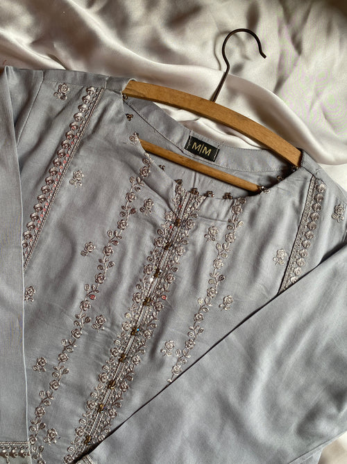 GRAY 3PC STITCHED