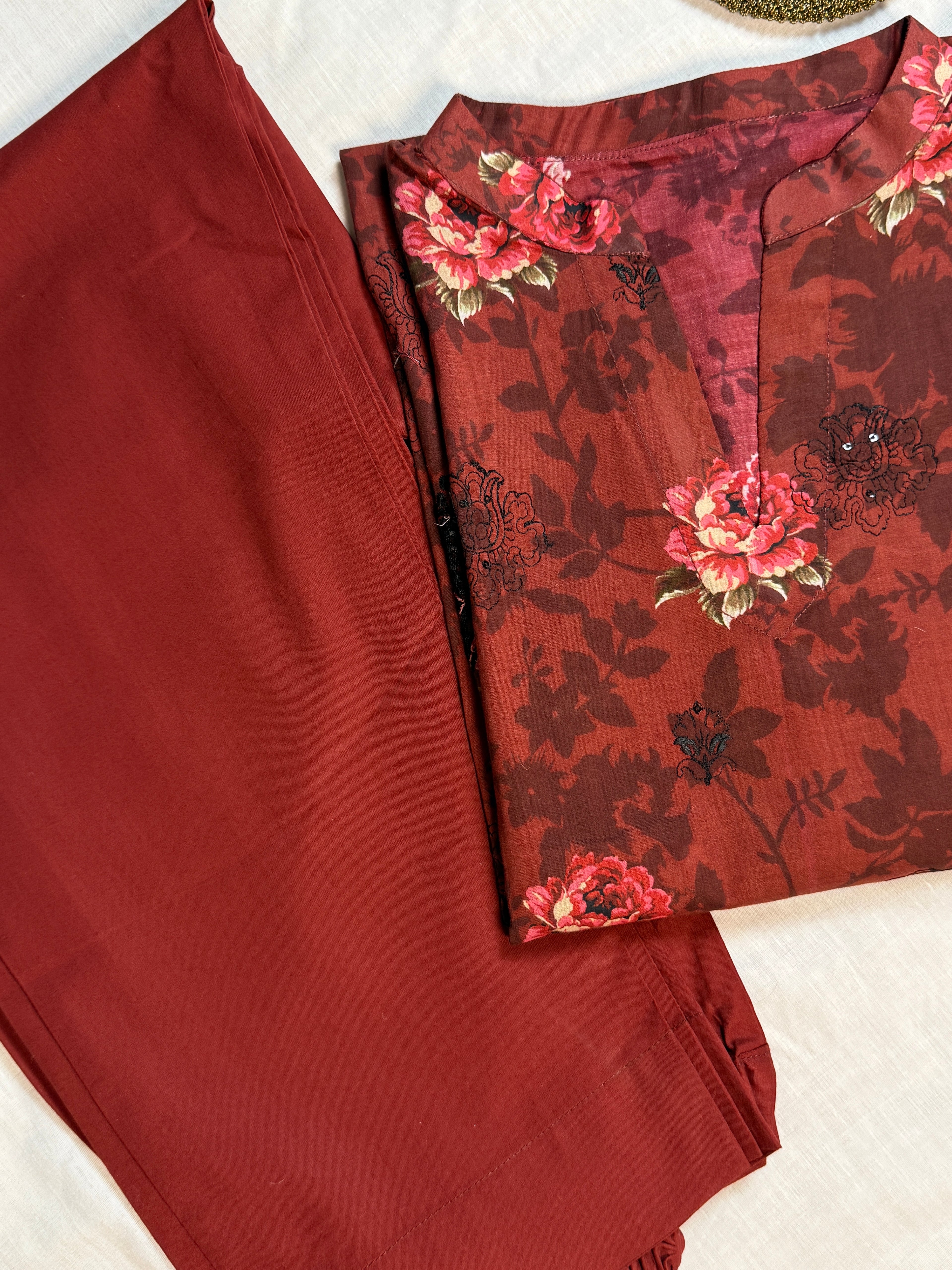 NY MAROON FLORAL
