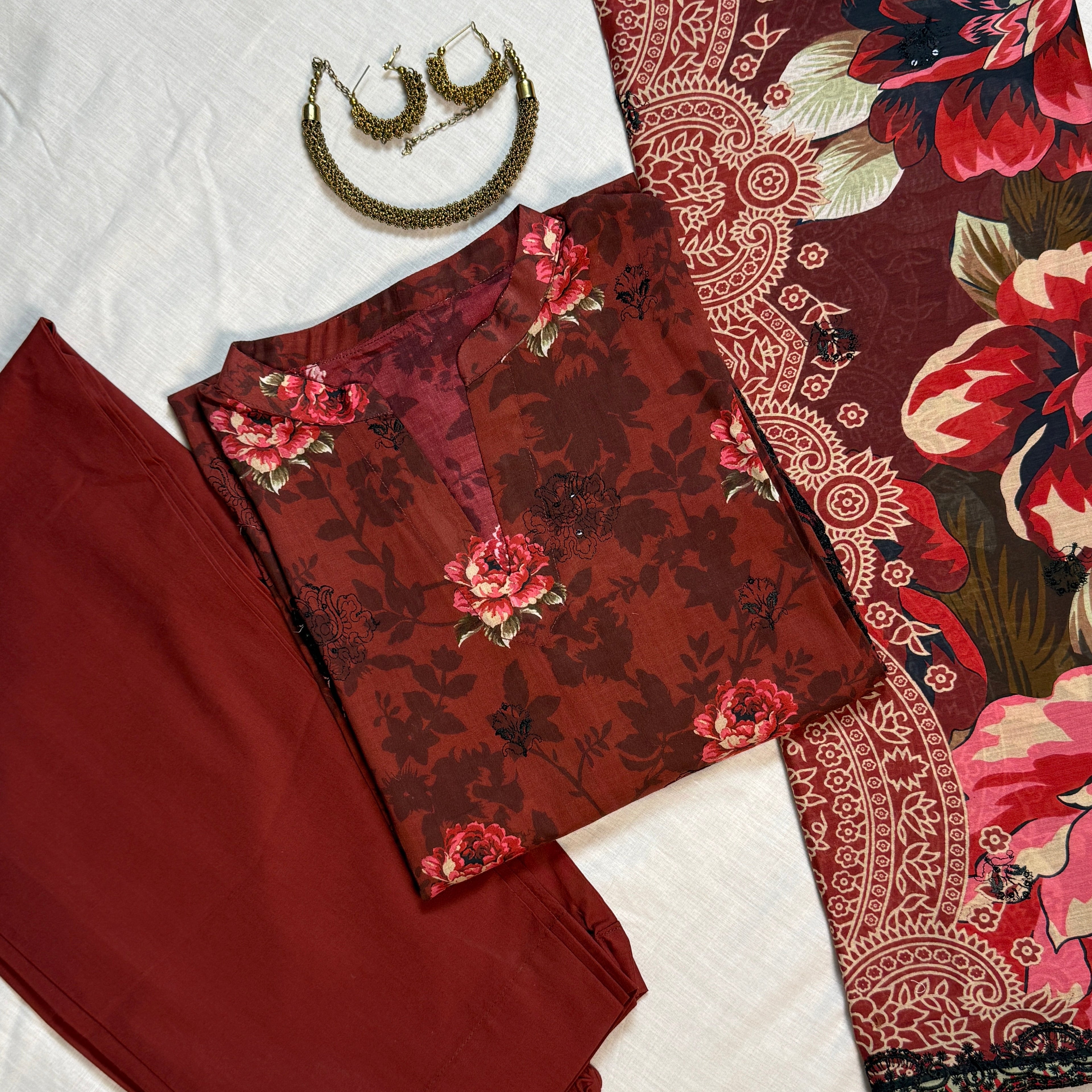 NY MAROON FLORAL