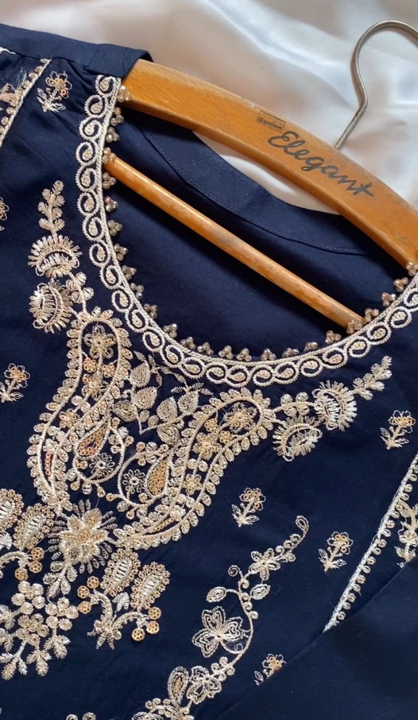BLUE 3PC STITCHED