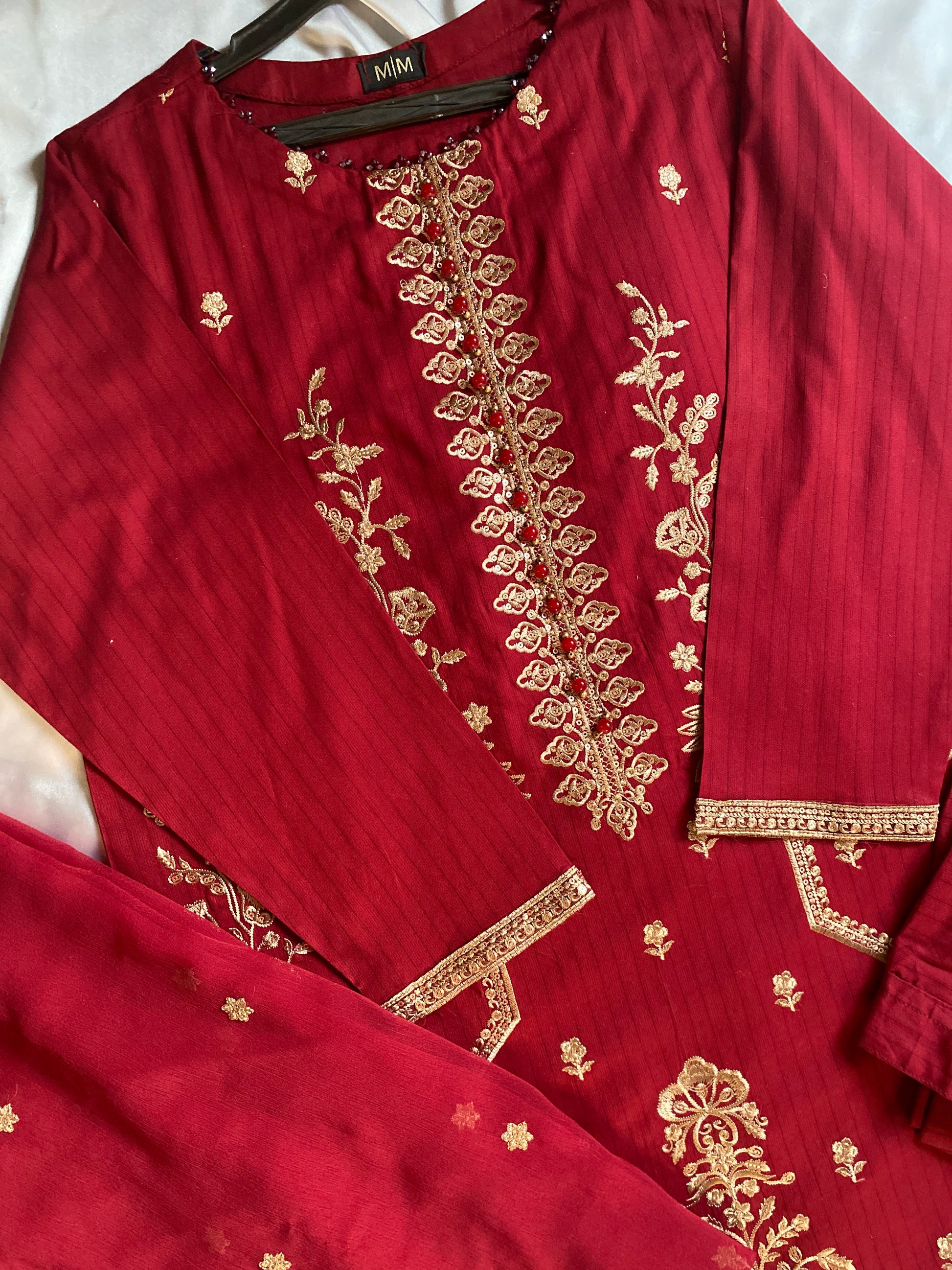 RED 3PC STITCHED
