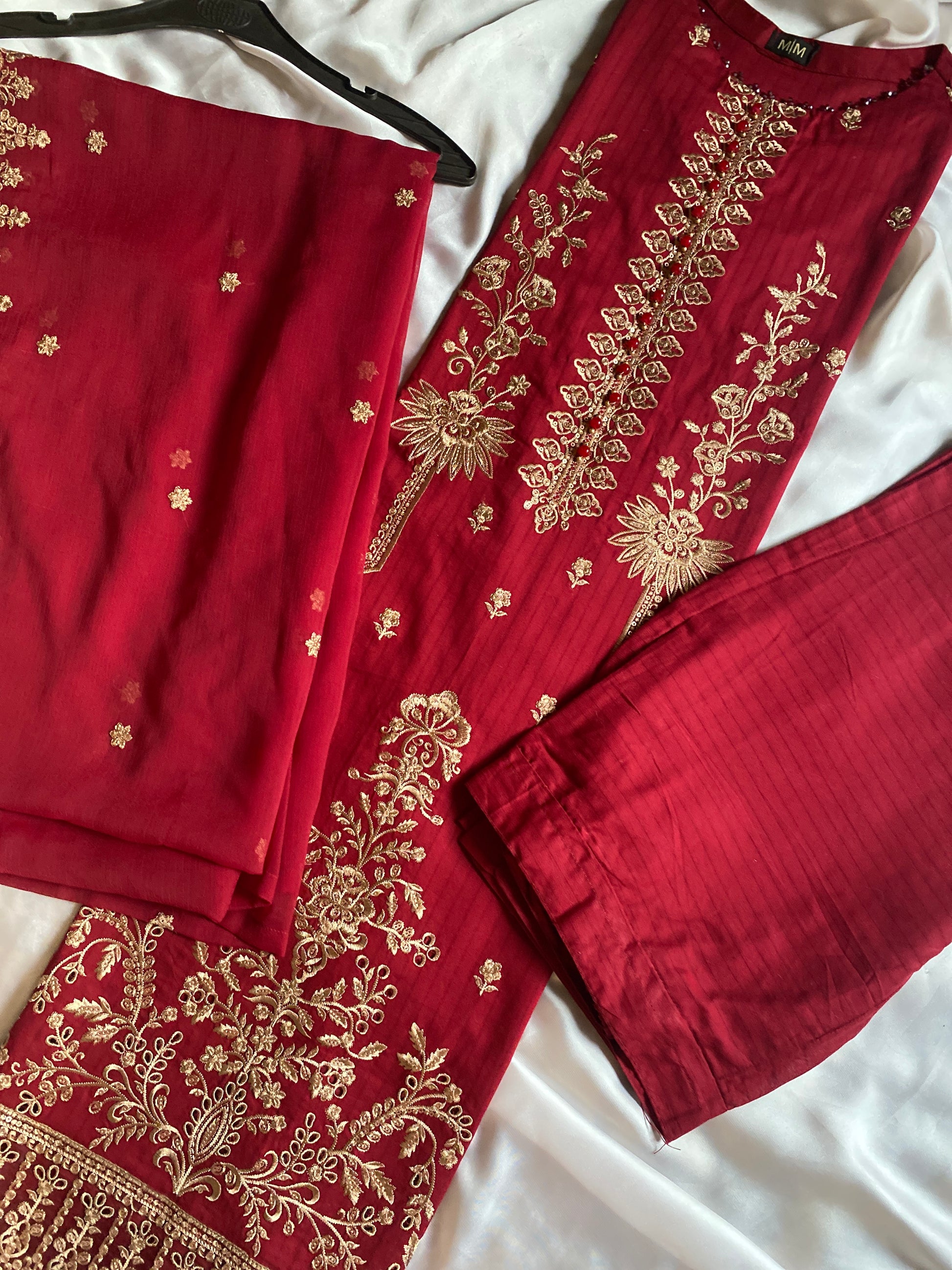 RED 3PC STITCHED