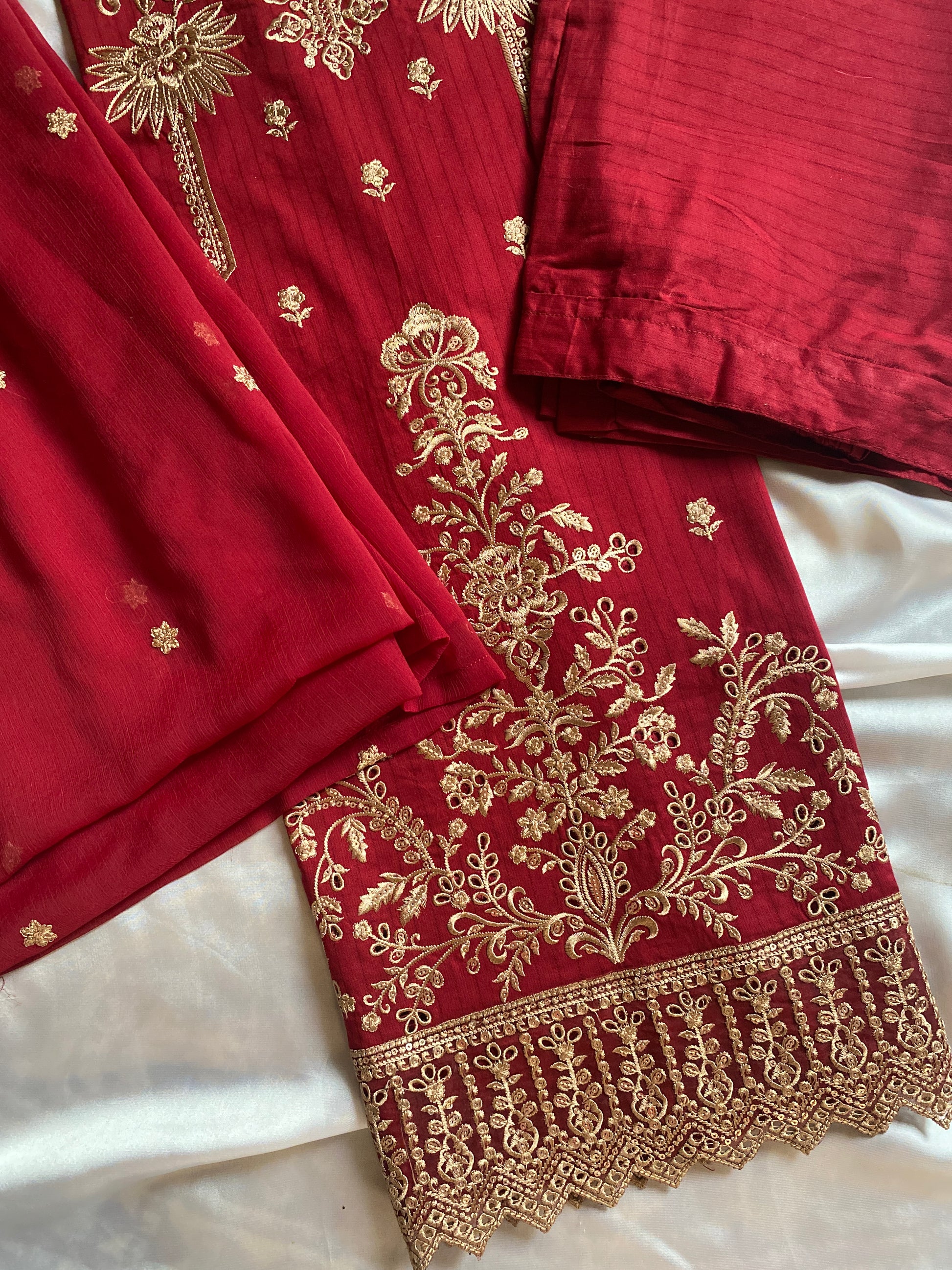 RED 3PC STITCHED