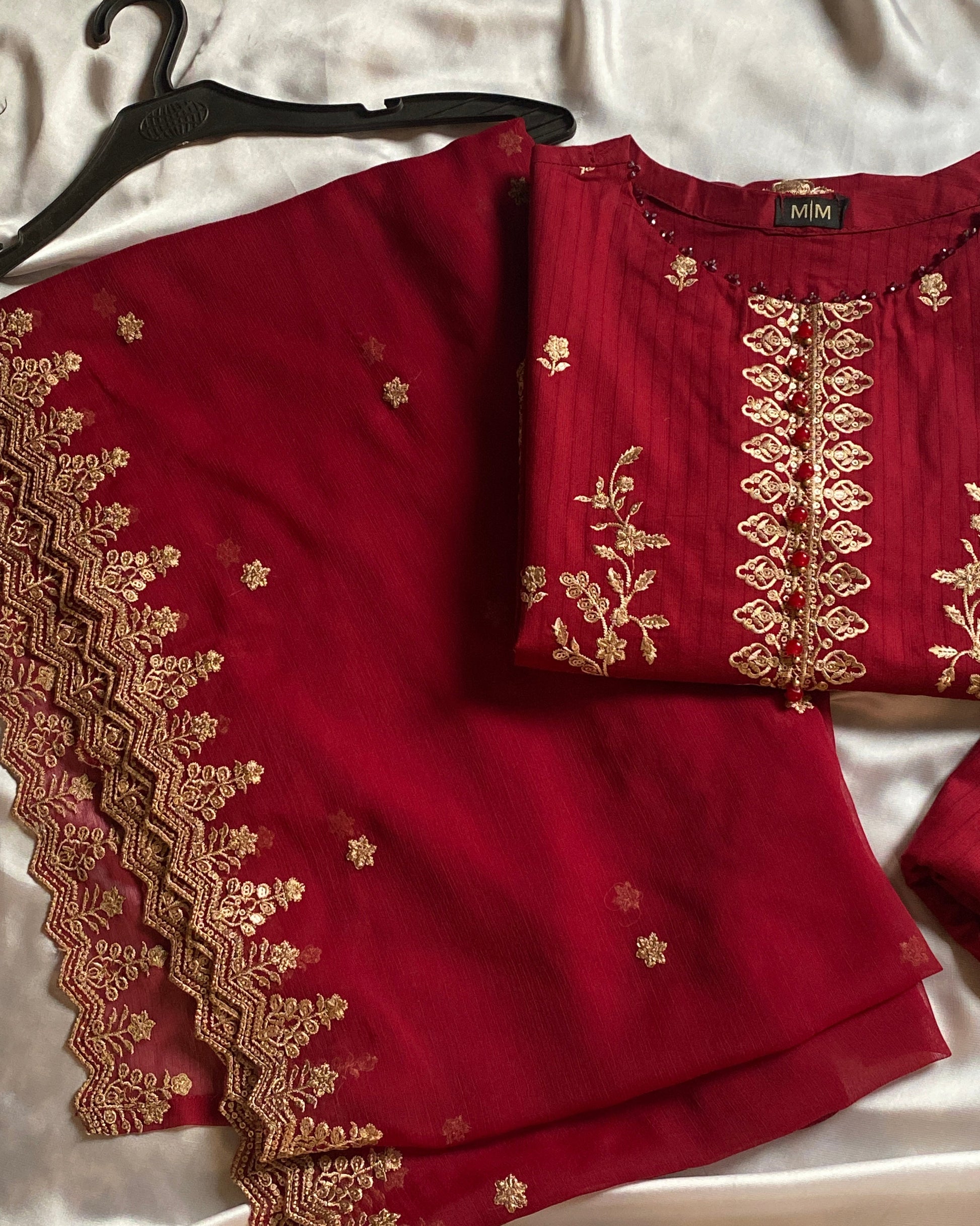 RED 3PC STITCHED